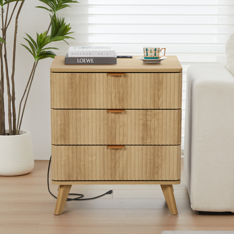 Commode 3 tiroirs, Naturel