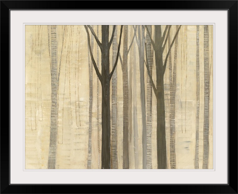 «Down to the Woods», impression d'art graphique Sanna, Cadre noir, H 20 po x l 24 po x P 1 po