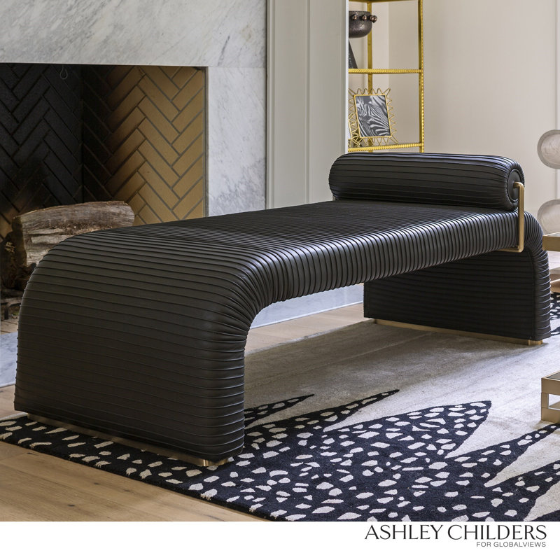 Cade Daybed-Graphite Leather, Cade Daybed Black Faux Leather