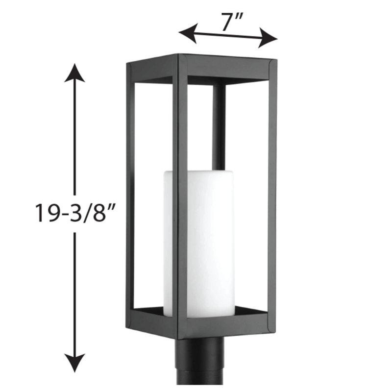 Tête de lanterne câblée 1 lumière Saida Matte H 19,38 po