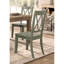 Ensemble de 2 chaises d'appoint de style décontracté sarcelle au fini transitionnel double X