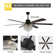 65" 6-Blade Reversible Ceiling Fan With Lights And Remote Control, 6-Speed, Timer Setting Quiet DC Motor