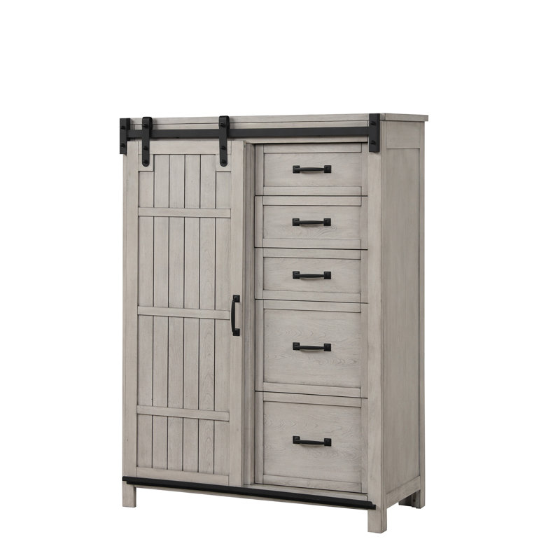 Armoire garde-robe, finition brume de montagne