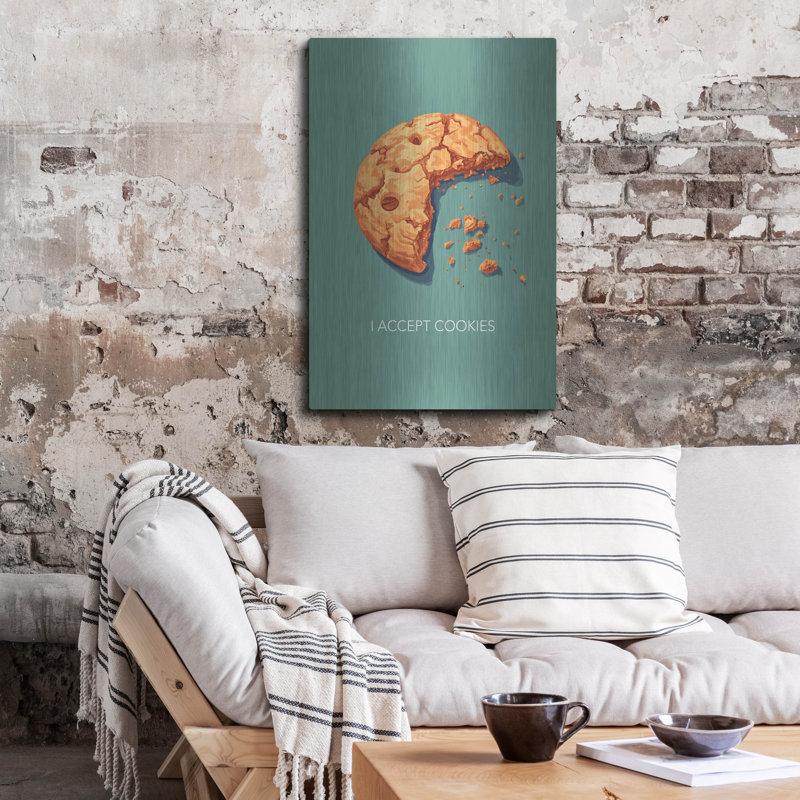 «I accept Cookies» par Andreas Magnusson, art mural en métal, H 36 po x l 24 po