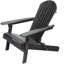 Chaise pliante en bois gris foncé - pour l'ambiance rustique extérieure gris, avec flair