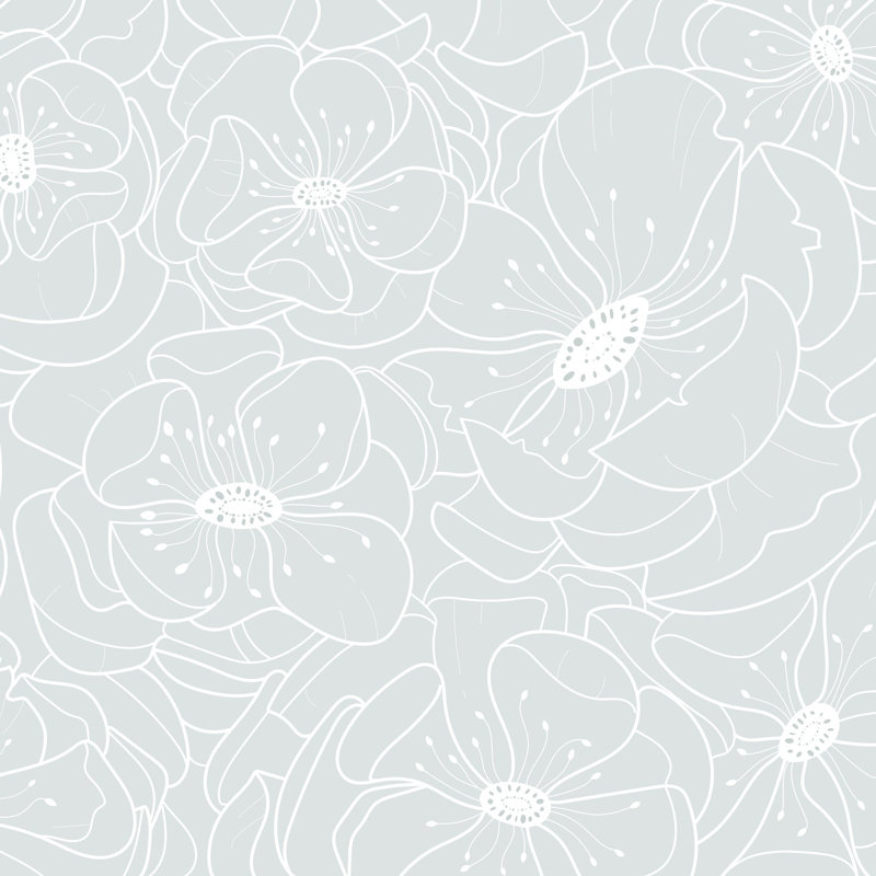 Floral Wallpaper, Pre-Pasted