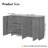 Ann 47" W Sideboard Cabinet with Stepped Panel Doors-948865649