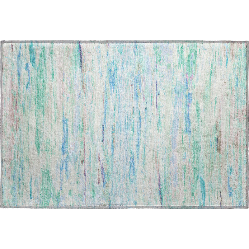 Tapis abstrait lavable à la machine Premium Pirtle, Rectangle 1 pi 8 po x 2 pi 6 po
