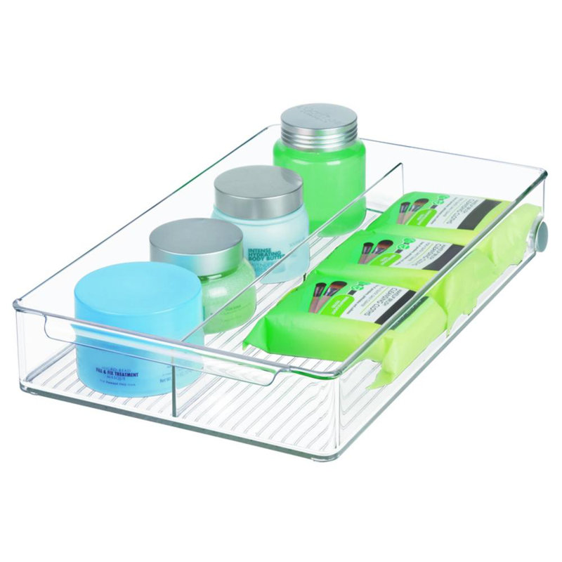 Plastic 2 Compartment Makeup Organizer