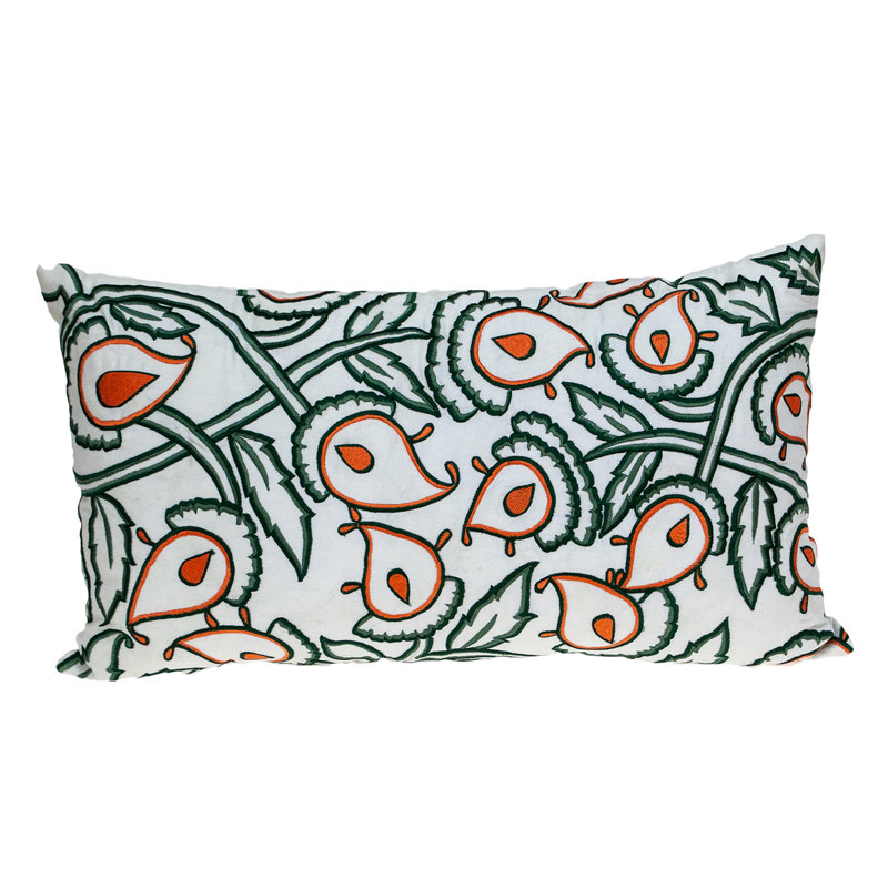Coussin lombaire en duvet motif cachemire Kimo