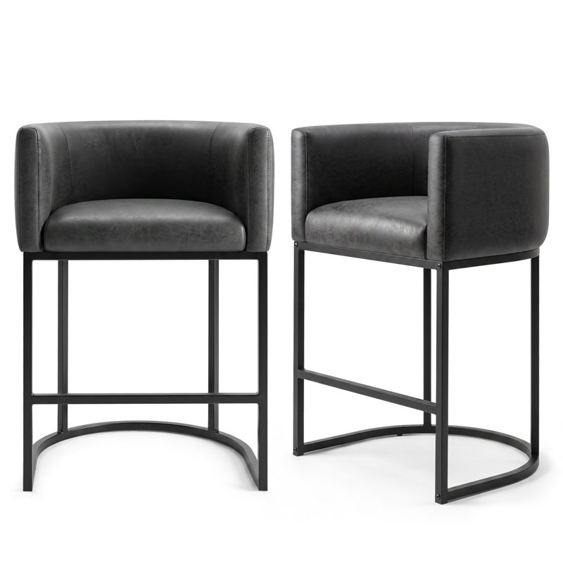 Tabouret de bar en polyuréthane, Noir