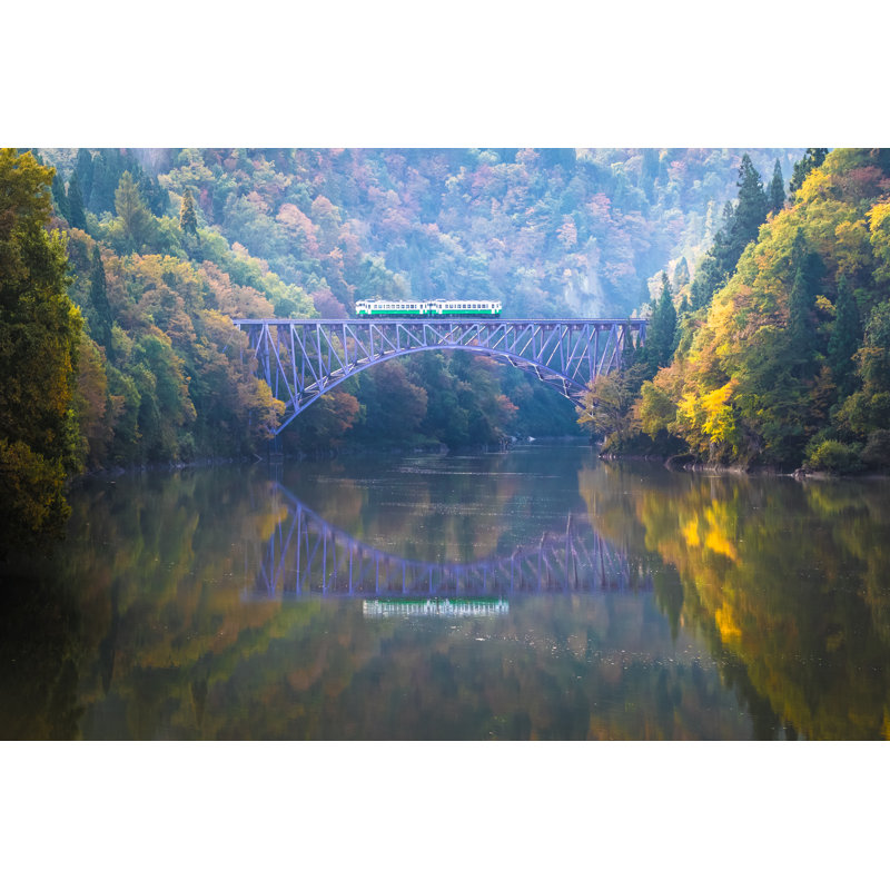 Tadami Railway by Torsakarin - Wrapped Canvas Print, 30cm H x 46cm W