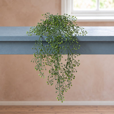 Artificial Hanging Plants Fire / UV Resistant 75 cm H Faux Fern Plant