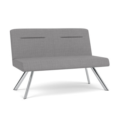 Willow Lounge Reception Armless Loveseat Steel Legs