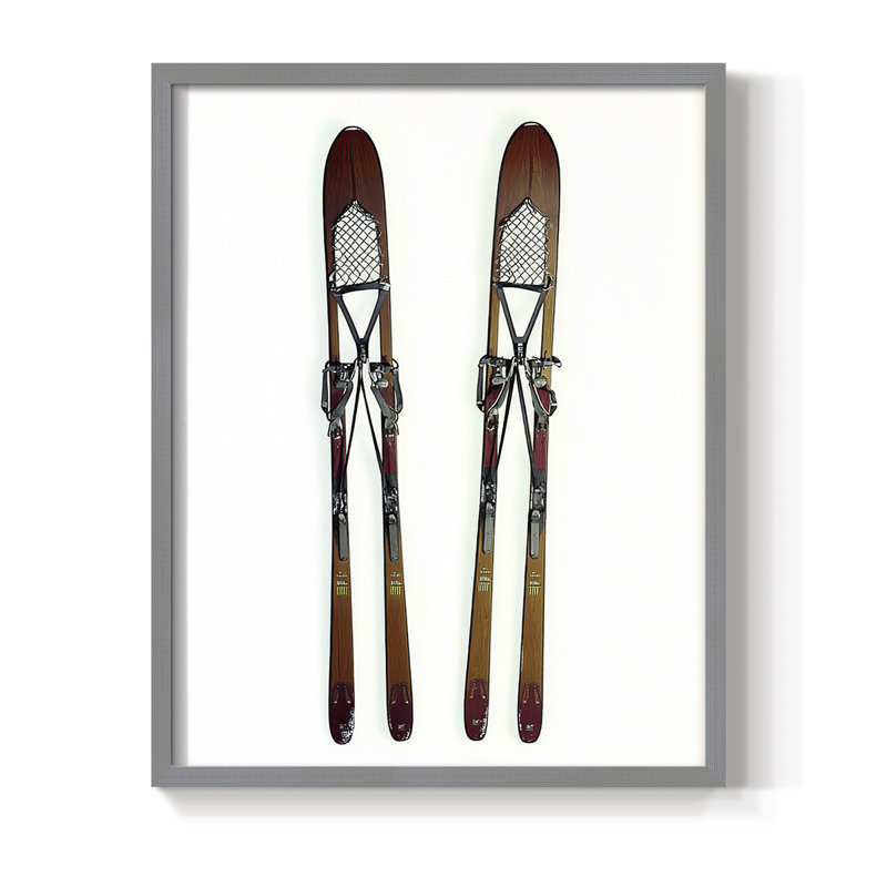 Reproduction encadrée - bois massif, Gris, H 11 po x l 9 po