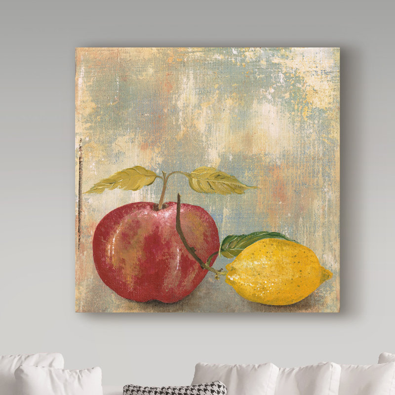 Dougray «Fruit Apple Lemon», reproduction de peinture acrylique sur toile tendue, H 35 po x l 35 po x P 2 po
