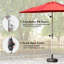 Parasol de patio de 10 pi de couleur rouge brique, résistant et imperméable, 8 nervures solides avec bouton-poussoir inclinable par l'utilisateur - manivelle à poignée pour le jardin, la terrasse, le parasol au bord de la piscine, la cour arrière à manipulation simple