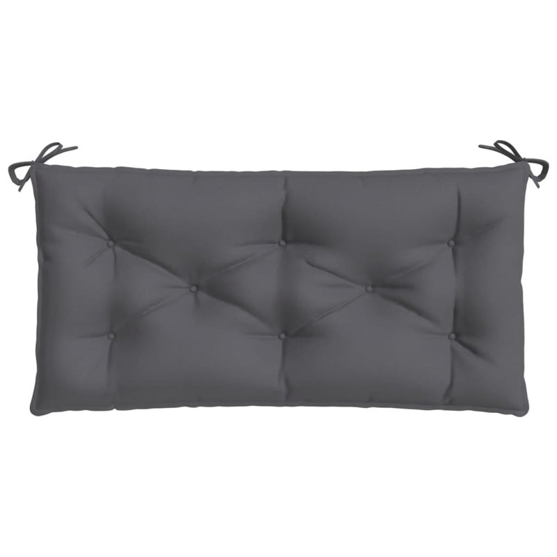 Coussin de siège d'extérieur 100% polyester Oxford, H 19,7 po x l 39,4 po x P 2,8 po, Tissu - anthracite