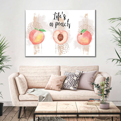 «Life's a Peach», reproduction sur toile tendue
