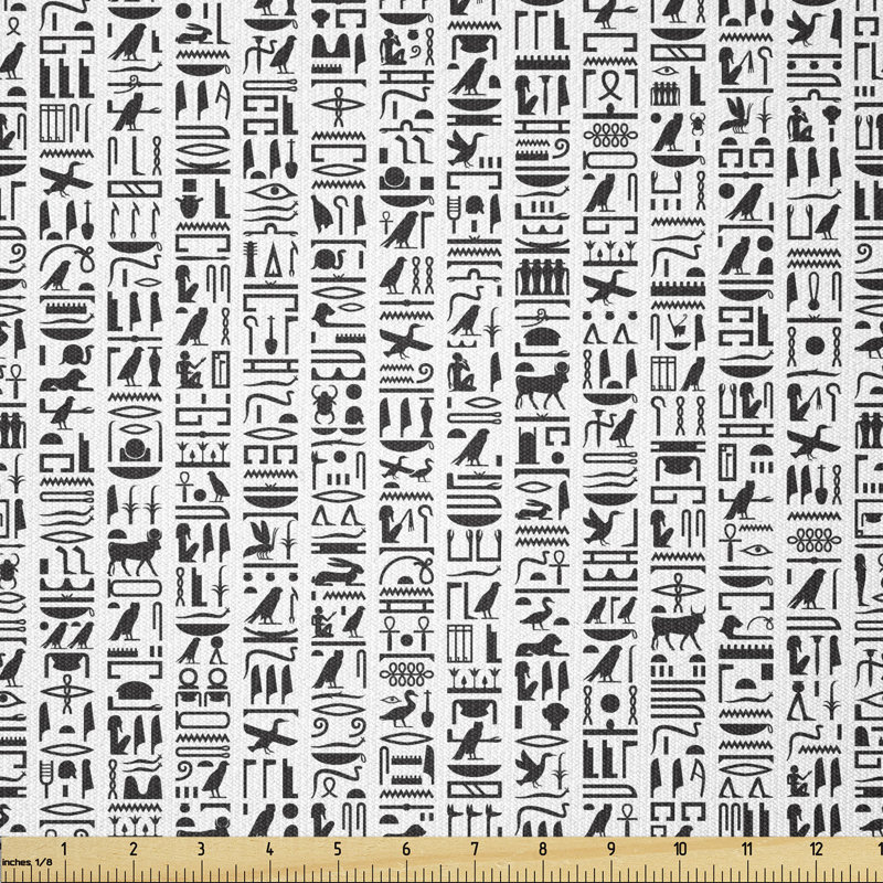 Tissu Ambesonne, impression égyptienne par The Yard, l 36 po x L 108 po