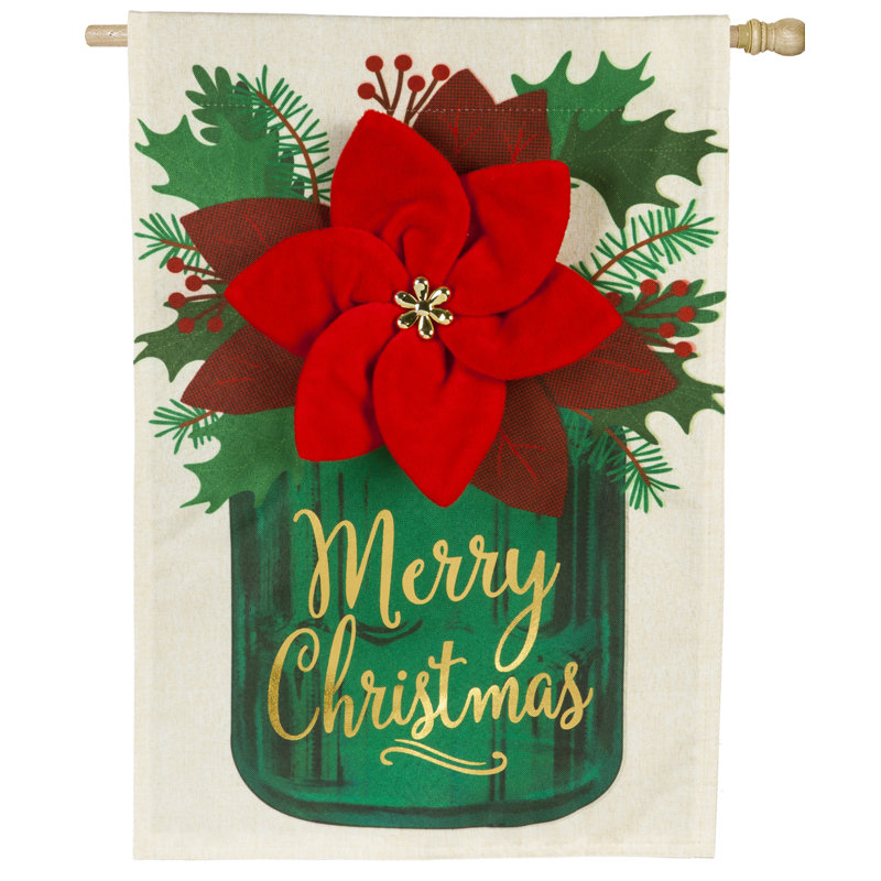 Drapeau de maison Poinsettia