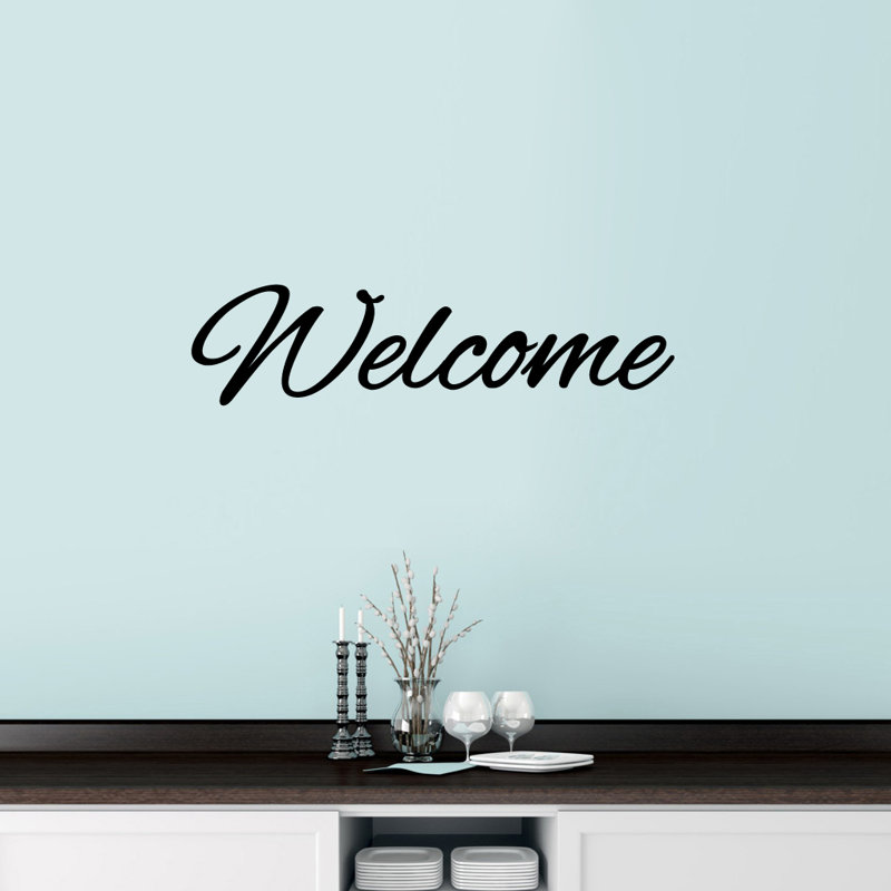 Adhésif décoratif "Welcome", Noir