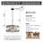 Jeylani 5 - Light 19" Black Water Textured Glass Drum Pendant Chandelier