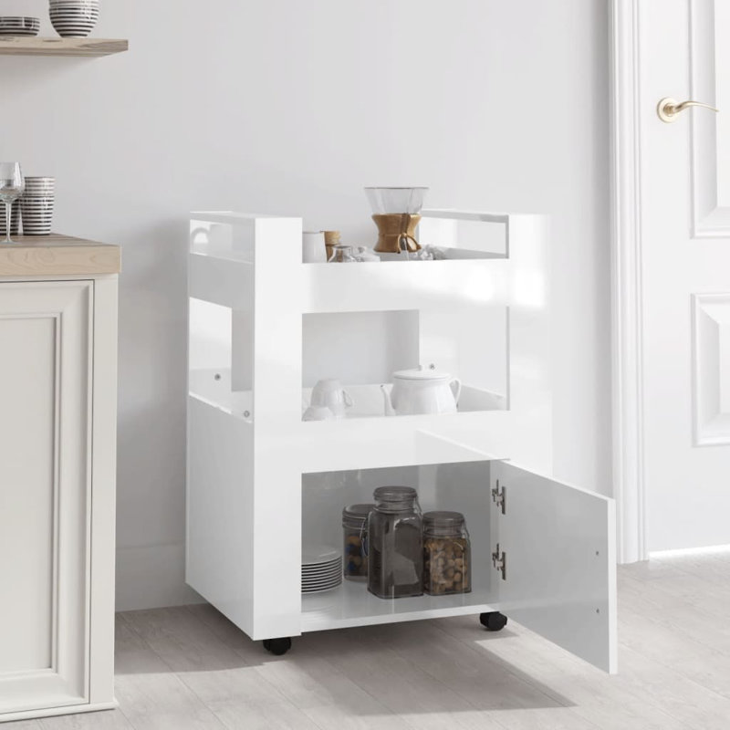 60 Cm Kitchen Trolley, White