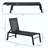 Outdoor Lounge Chair, Patio Lounger With 5-Position Reclining Backrest And 2 Wheels For Poolside, Beach, Lawn