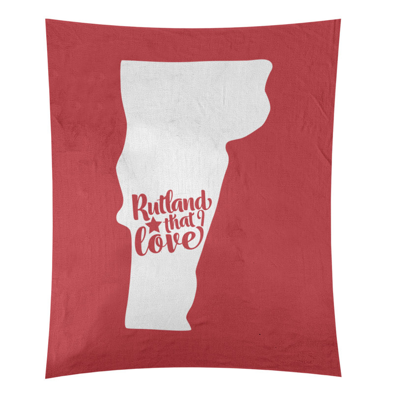 Tapisserie murale «Rutland Vermont Love», H 27,5 po x l 37,5 po, Rouge