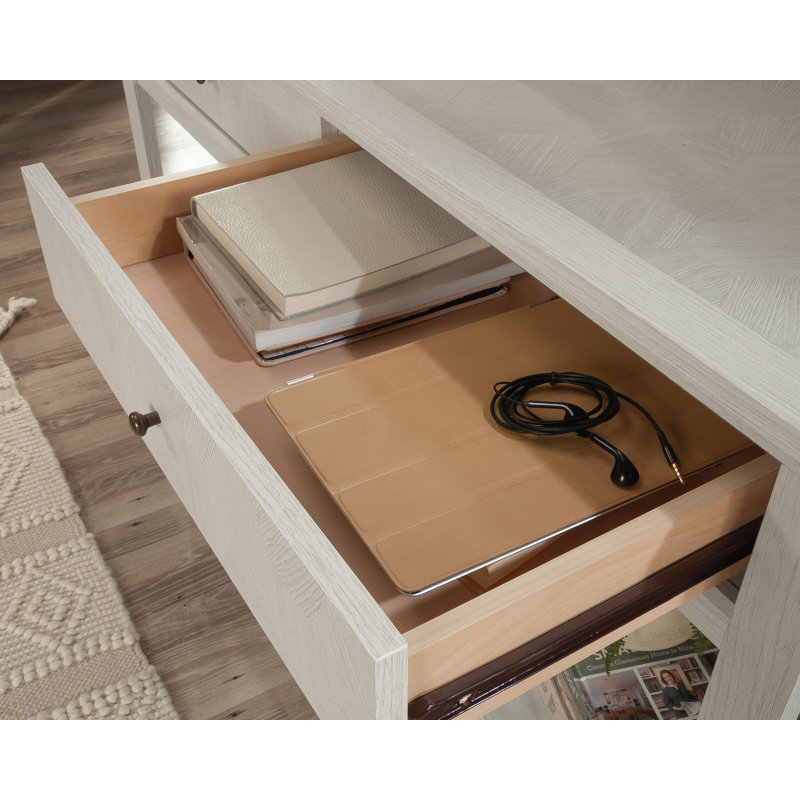 Glacier Oak Console Table with Drawers and Shelf