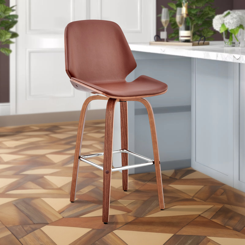 Tabouret de bar Altherr Mid-Century, Brun, Noyer