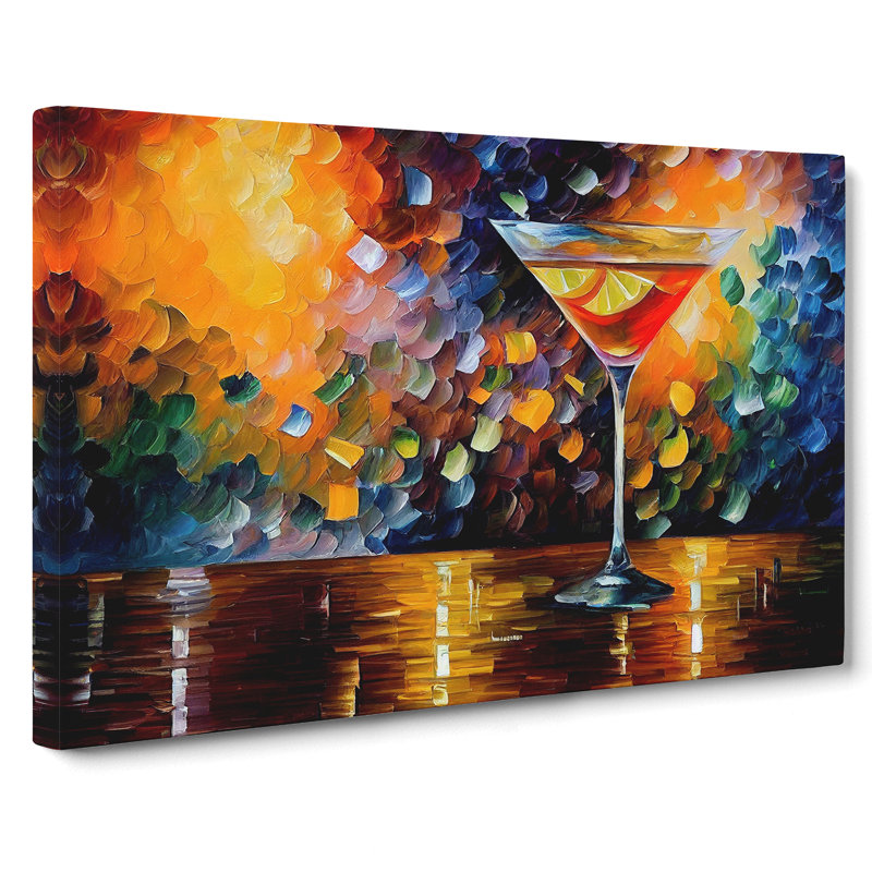 Cocktail Painting Vol.1 Abstract - Wrapped Canvas, 35cm H x 50cm W x 3cm D