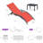 Gerania Outdoor 69.3" Long Reclining Chaise Lounge Set With Detachable Pillow And Table-1204498904