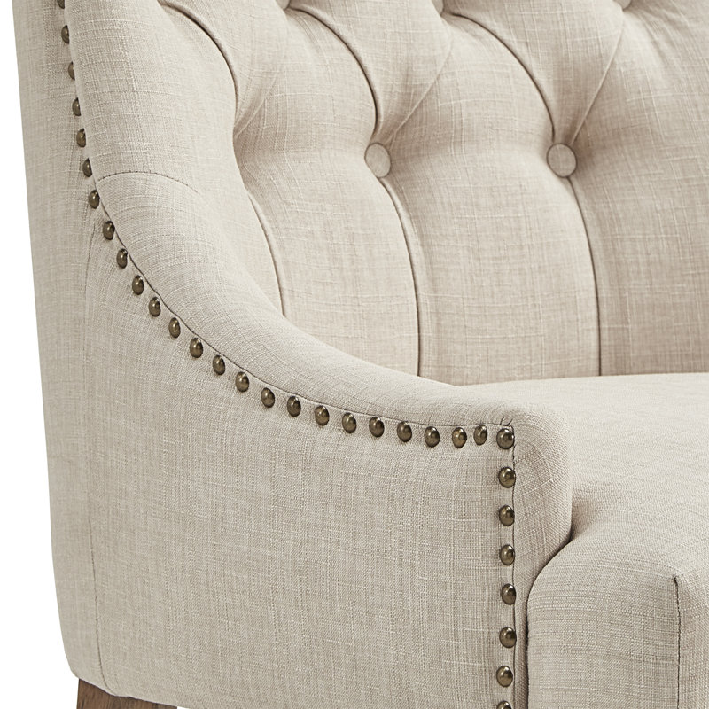Chaise d'appoint Corbridge, Lin beige chiné