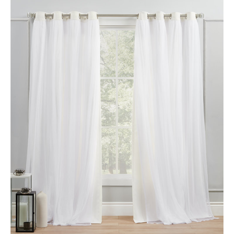 Nunley Room Darkening Curtain Pair, 52" W x 84" L, Off-White
