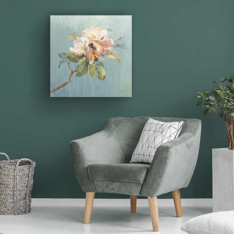 Œuvre sur toile bleue, Danhui Nai, H 14 po x l 14 po