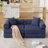 Modular Couch Sofa Bed For Apartment,Convertible Sofa Bed,Fixed-Shape Frame & Removable Armrests,Folding Mattress Couch For Small Spaces ,No Assembly ,Corduroy-2053554601