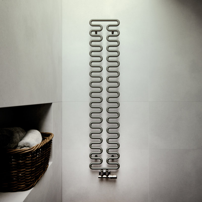 Aire Heated Towel Rail, Dark Grey, 155.5 cm H x 30 cm W x 7.8 cm D