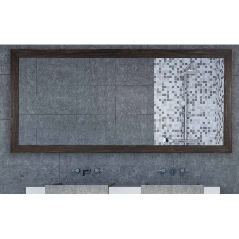 Miroir de salle de bain Dakston, Espresso, 39,25 po x 51,75 po