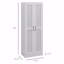 Armoire de rangement, moderne, 69 po, avec tablettes de rangement de 69 po de hauteur et armoire de style mobile avec portes à fermeture en douceur-1642873066