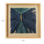 Boîte-cadre murale en bois et verre encadrée, bleu et brun clair