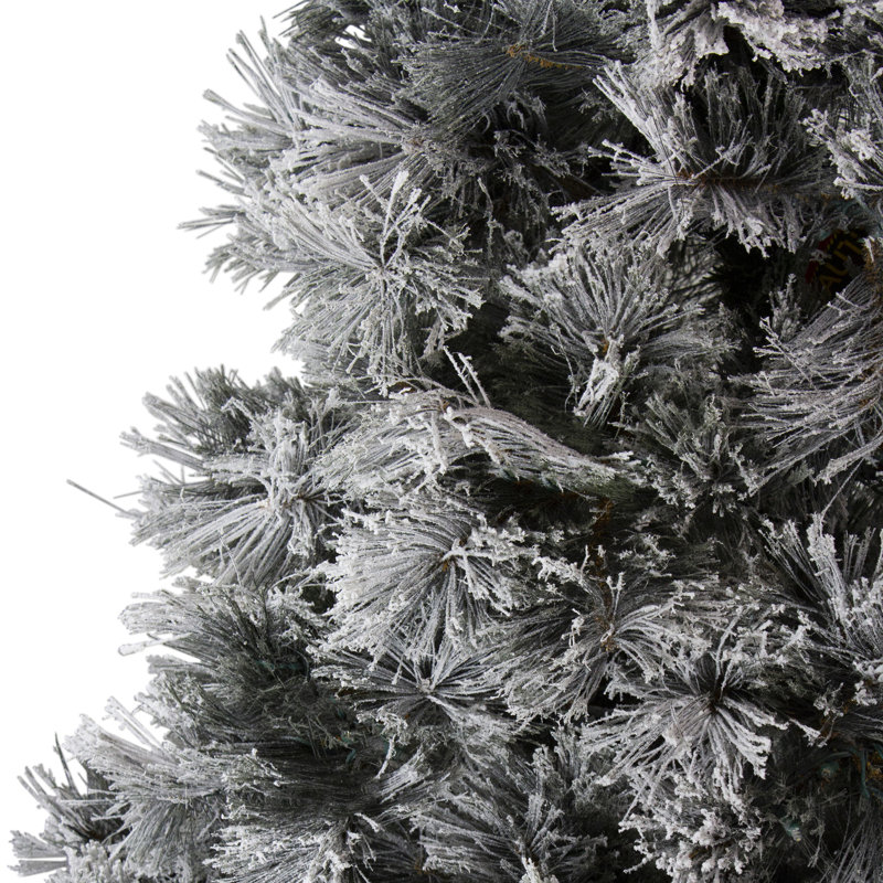 Arbre de Noël artificiel épinette noir enneigé 7,5 pi - non éclairé