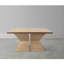 Table basse, 2 pièces en bois de manguier délavé fabriqué à la main avec base de sablier