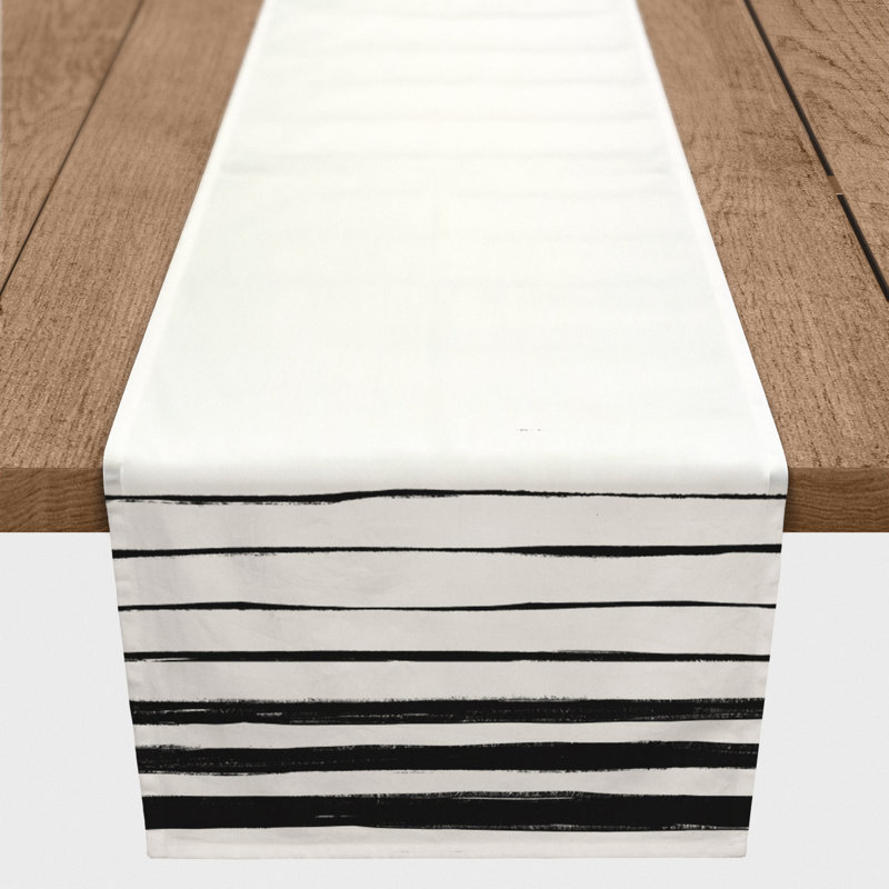 Dylon Table Runner, 90" x 16", Black