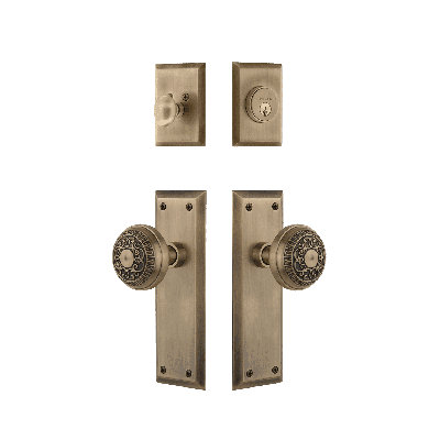 Nostalgic Warehouse New York Entry Set with Egg & Dart Knob