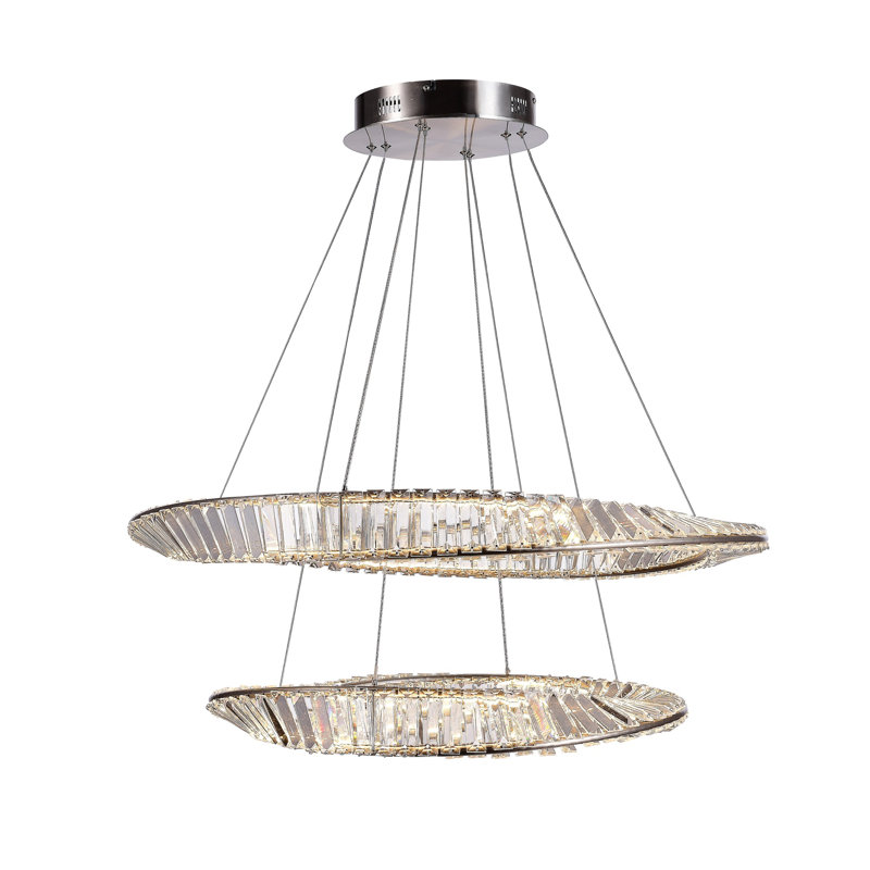 Lustre DEL 90 W nickel satiné