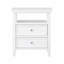Table de chevet 2 tiroirs blanche