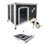 Niche pour chien pliante en bois 41,27 "- extérieur imperméable et intérieur solide pour les chiens de moins de 70 lb, facile à assembler en 5 minutes