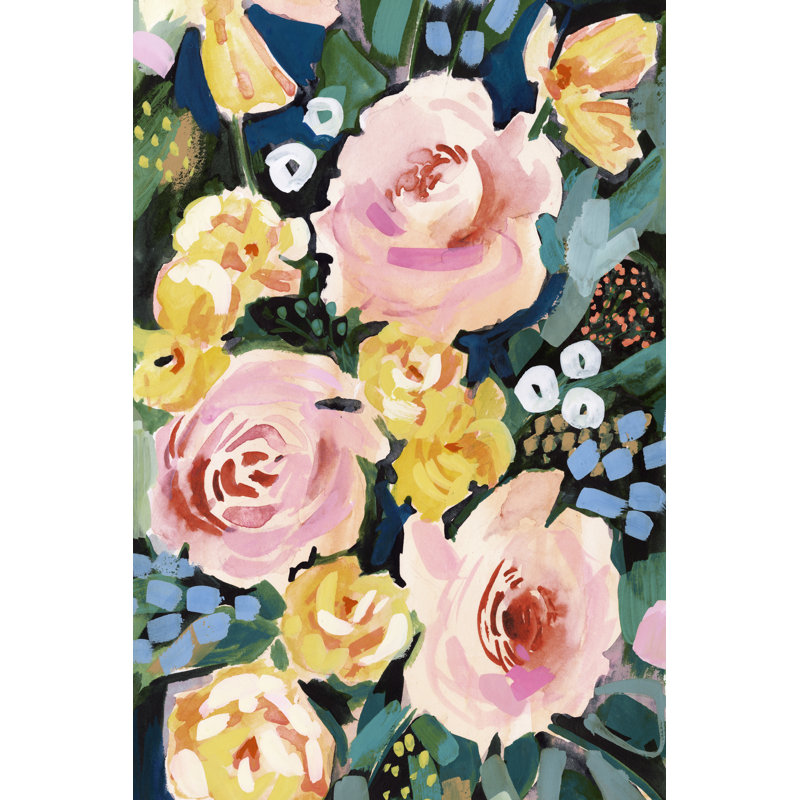 Flower Jumble I by Victoria Borges - Wrapped Canvas Painting, 122cm H x 81cm W
